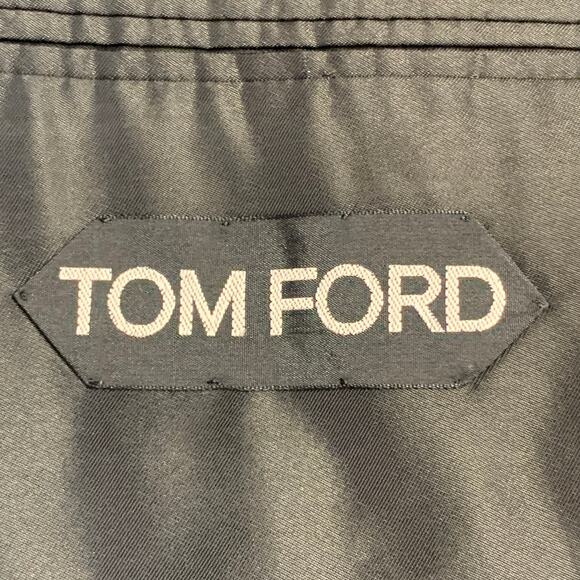 TOM FORD Size 40 Regular Black Wool Shawl Lapel Sport Coat - Picture 6 of 8